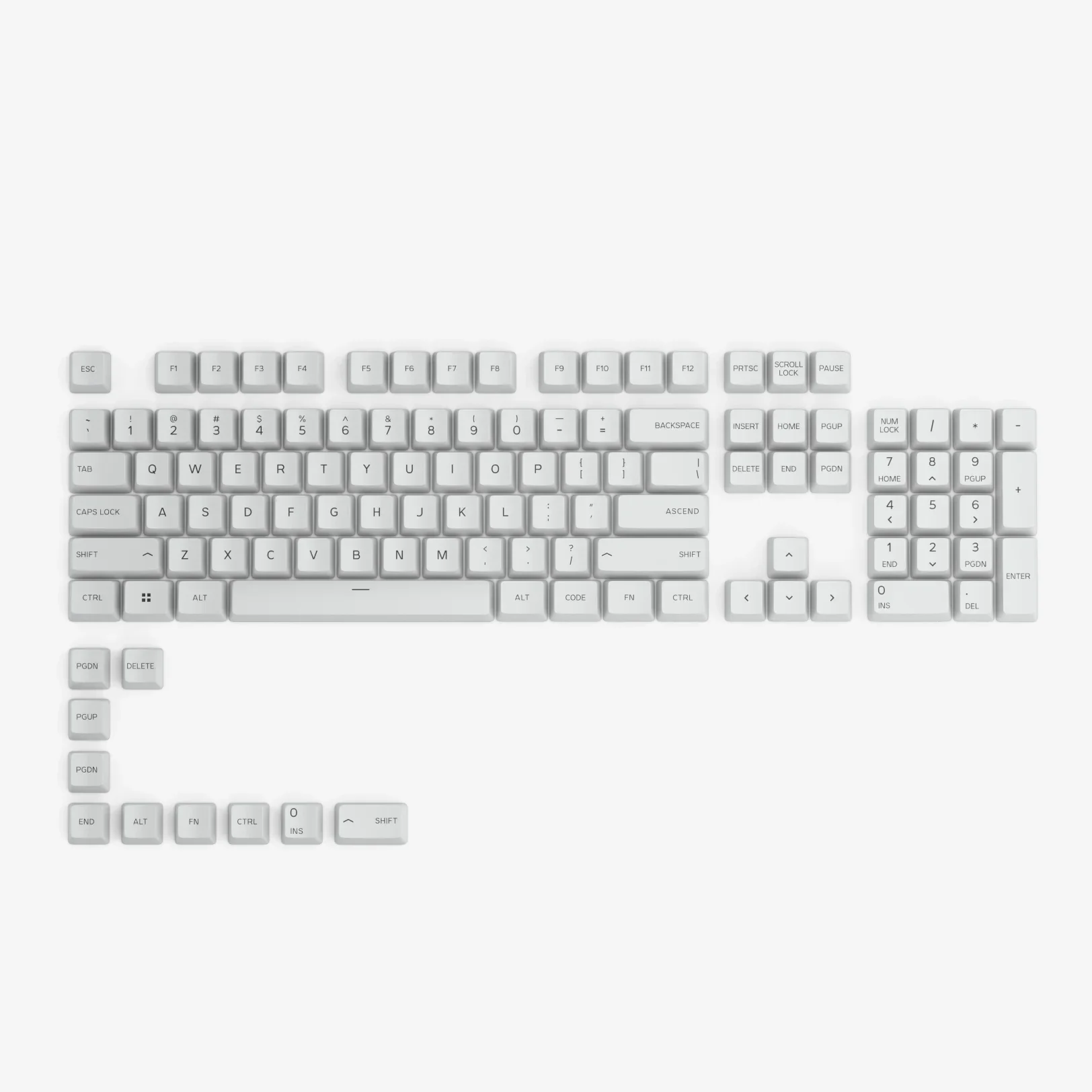 GPBT Arctic White Dye Sublimated Keycaps - Image 5
