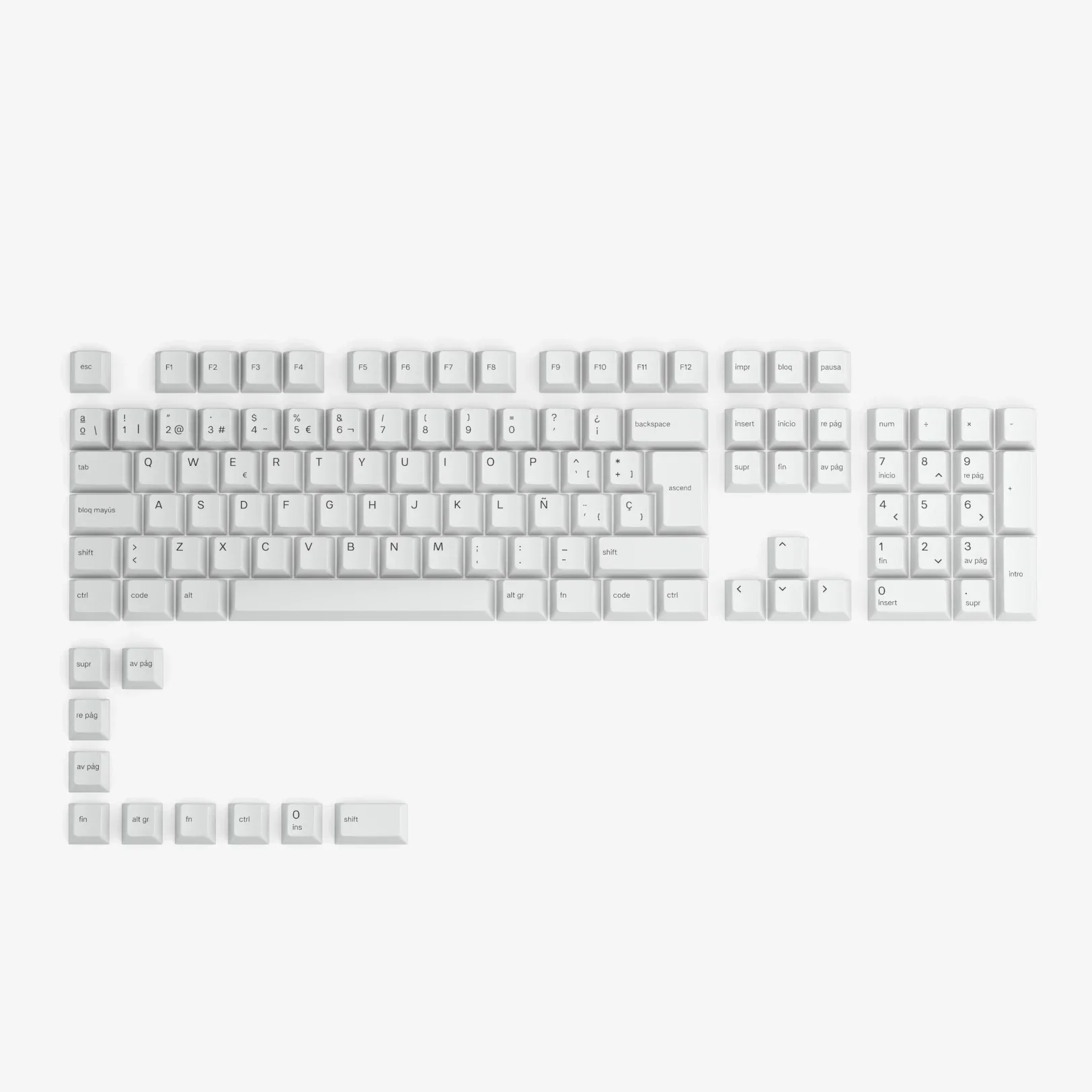 GPBT Arctic White Dye Sublimated Keycaps - Image 8