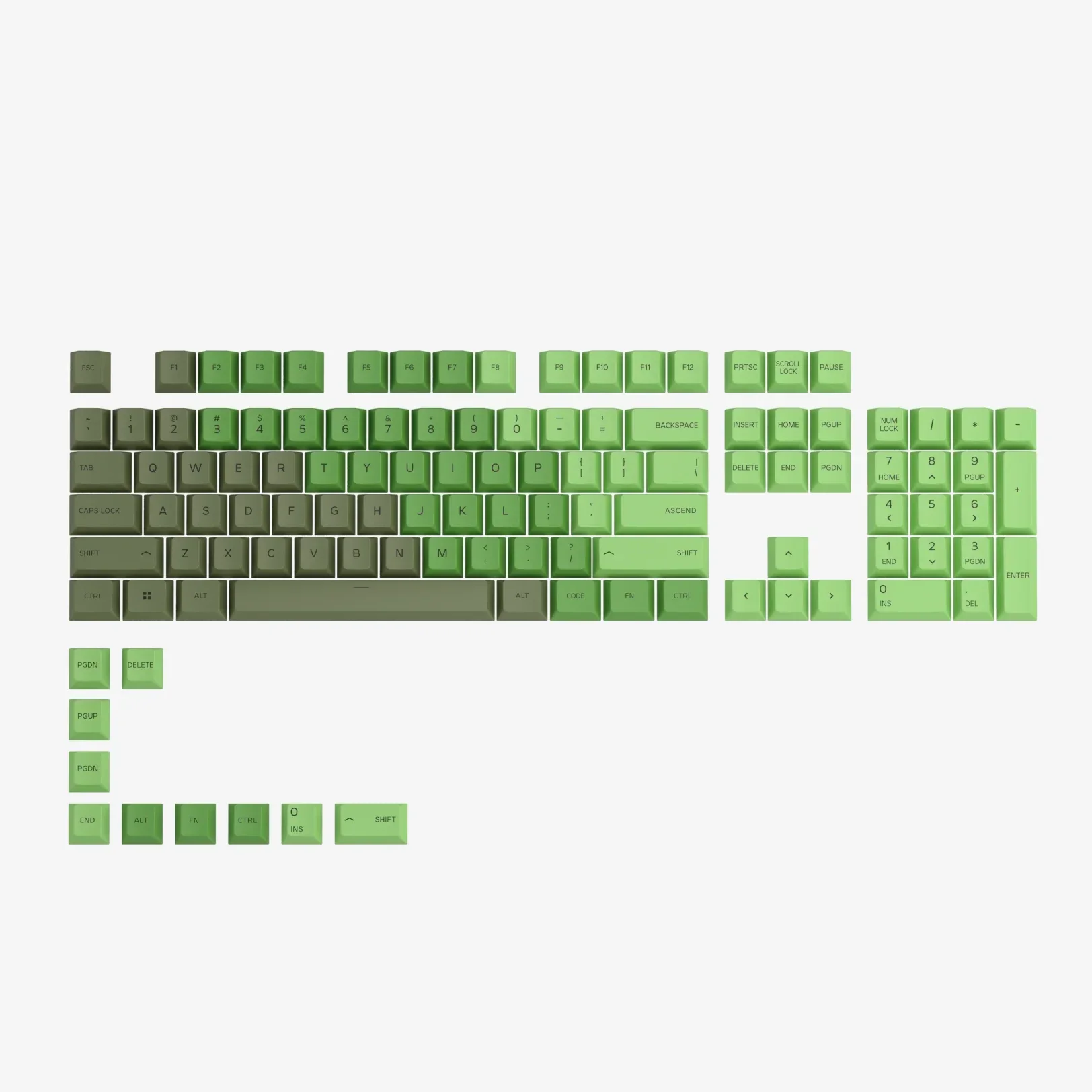 GPBT Olive Dye Sublimated Keycaps - Image 4
